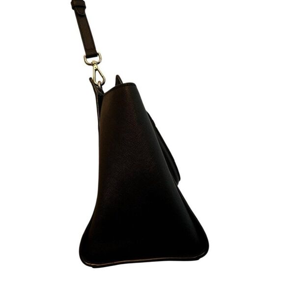 MICHAEL KORS Extra Large White Black Tote Bag Crossbody Saffiano Leather Selma - Picture 4 of 12